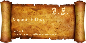 Nepper Edina névjegykártya